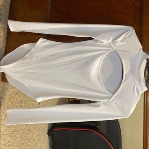 White long sleeve with cutout
